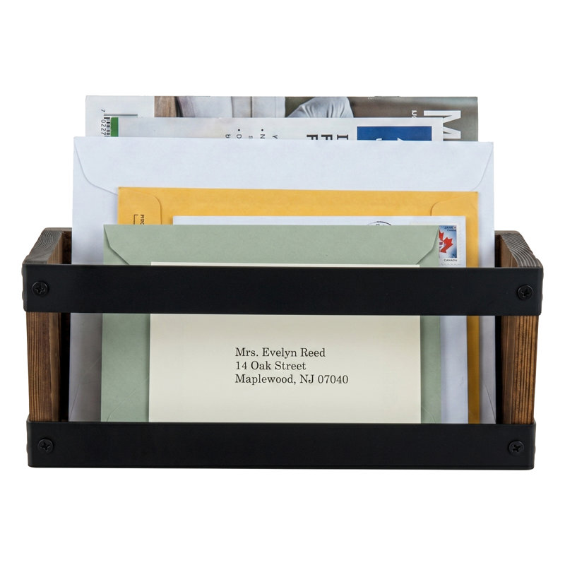Solid Wood Wall Mail Organizers Letter Rack