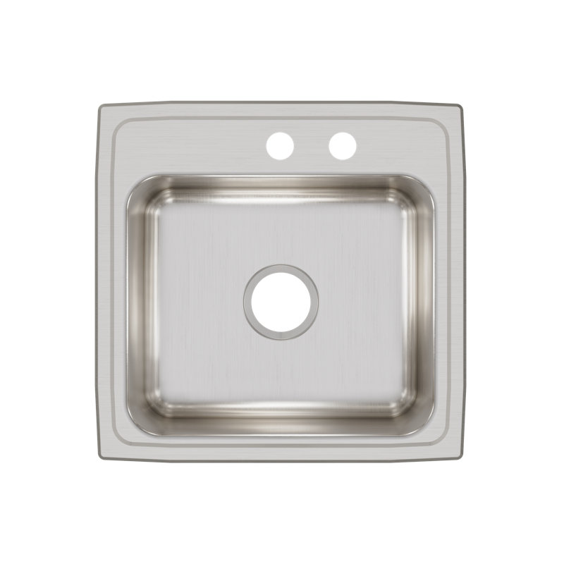 Évier de cuisine à montage sur plan L 19,5 po x l 19 po Lustertone, Trou MR2