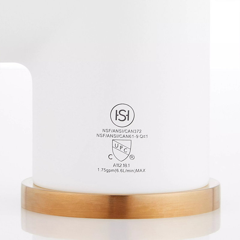 Ridgeway Single Handle Pull-Down Kitchen Faucet, Brushed Gold/Matte White