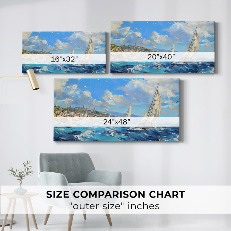 Série paysage - CLIX - Toile tendue avec châssis encadré - Prêt à être accroché, H 21 po x l 41 po