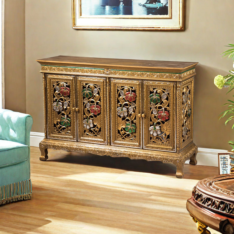 Solid Wood Accent Cabinet
