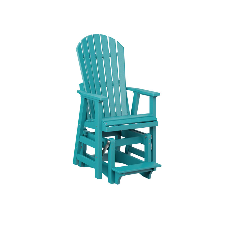 Berlin Gardens Comfo Back Tropical Aruba Blue Premium Single Counter Glider, Aruba Blue