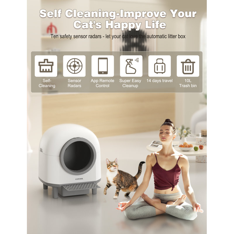 Polyethylene Plastic Self-Cleaning Litter Box
