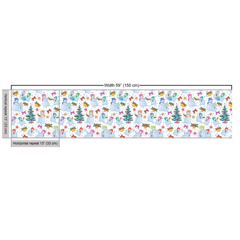 Airlee Snowman Pines Robbons Fabric