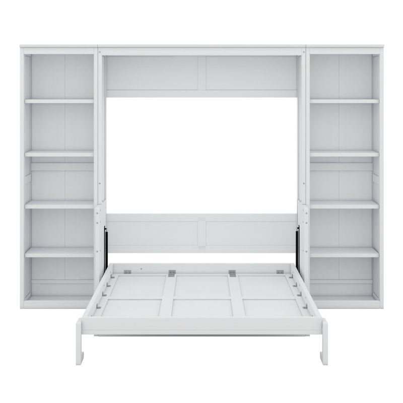 Murphy Bed With Desk And Bookshelf, Queen