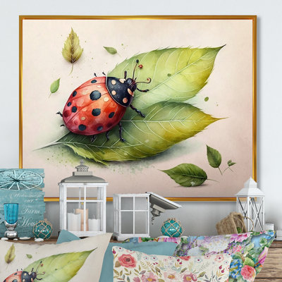 " Ladybug On A Leaf "
