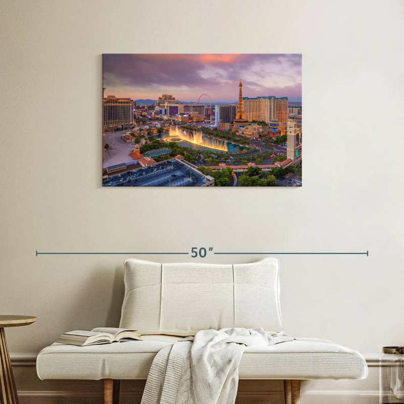 Ravi Las Vegas Before Dark, 24" H x 36" W