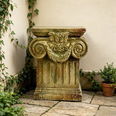 Support pour plante à colonne piédestal colonne romaine 19,29 po avec base