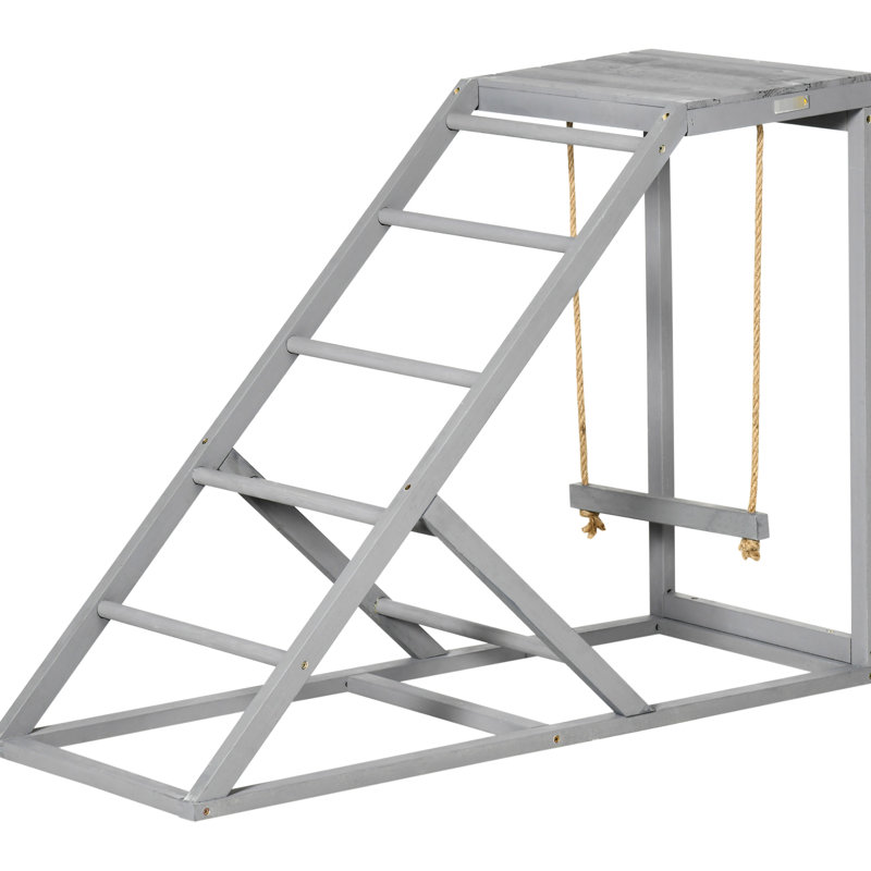 Chicken Coop Delight - Grey With Hen & Perches Enjoyment Encourages Movement