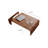 42'' Mid Centruy Modern Coffee Table for Living Room, Curved Wood Central Table, Brown