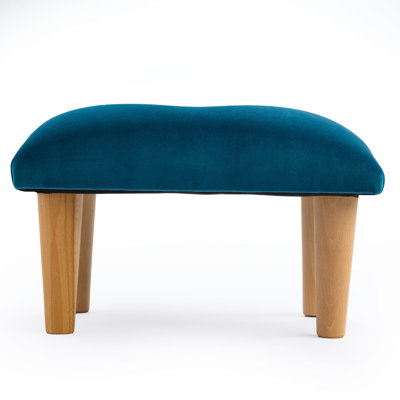 Cowles 38cm Wide Velvet Tufted Square Footstool Ottoman