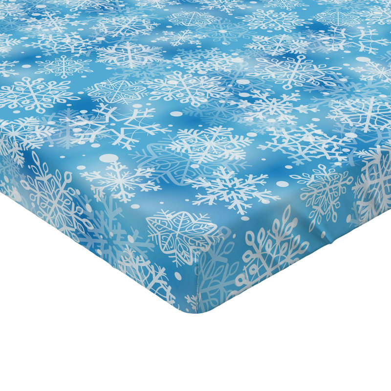 Ambesonne Fitted Sheet 2-Pack, Pale Blue/White Floral 2, Queen Fitted Sheet
