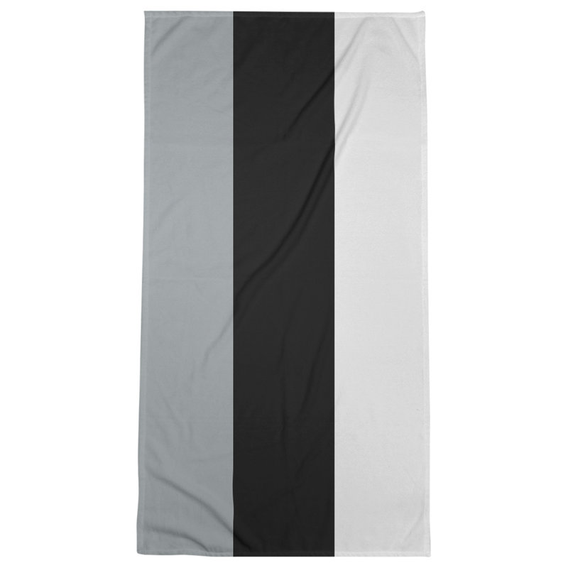 Bath Towel, Gray/Black/White, Polyester/Cotton