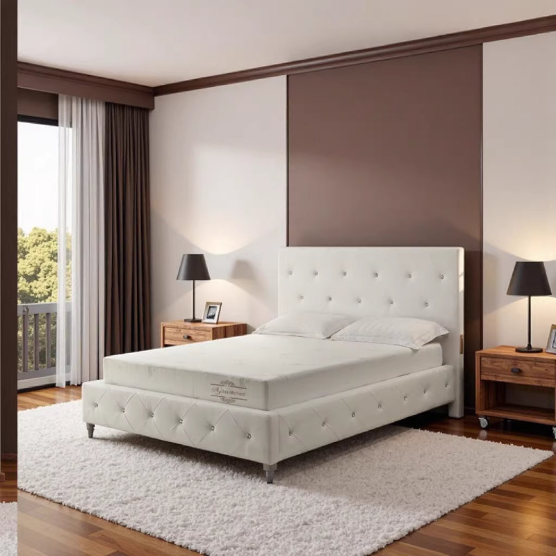 LOVE-Infused Memory Foam Queen Mattress: 3-Layer Extra Firm Support with Cooling Aloe-Infused Stretch Knit Cover, Roll-Compressed in a Box for Comfy, Supportive Sleep
