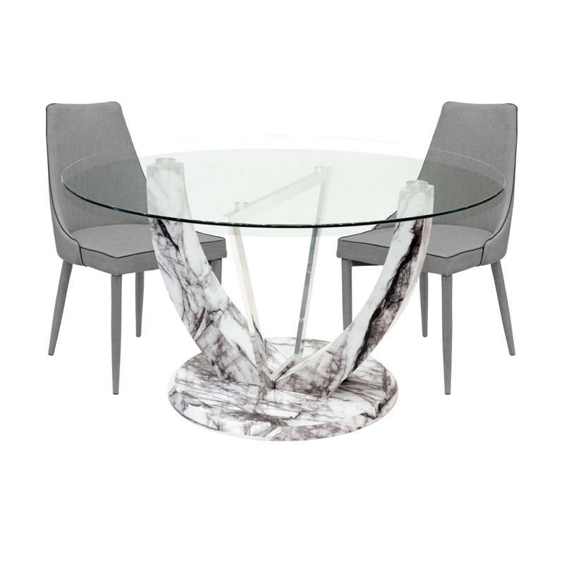 Eunice 4 - Person Dining Set, Grey