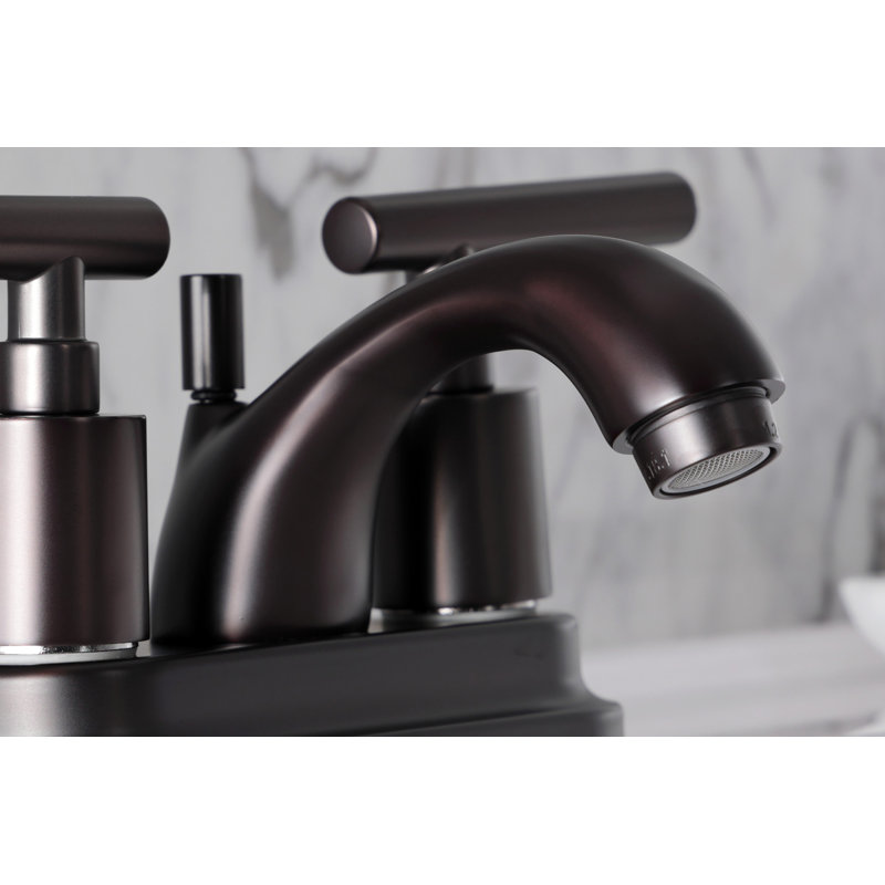Laiton Kingston FB2601CML Robinet de salle de bain central avec drain escamotable, chrome poli, Bronze huilé