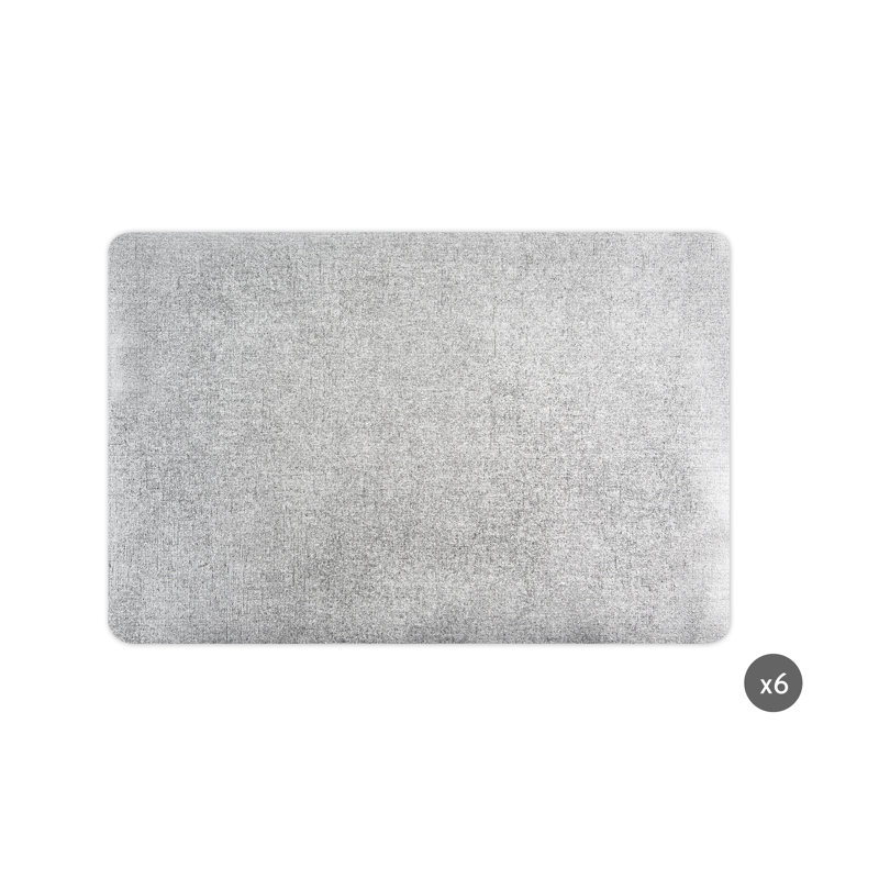 Solid Colour Rectangle Placemat, Silver