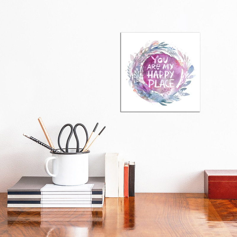You Are My Happy Place by Stephanie Corfee - Wrapped Canvas Gallery-Wrapped Canvas Giclée, 30.48cm H x 30.48cm W