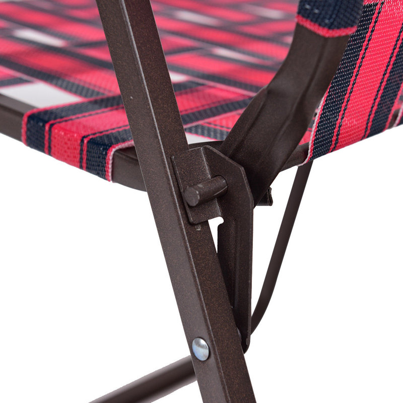 Eslinger Folding Camping Chair, Brown, Red