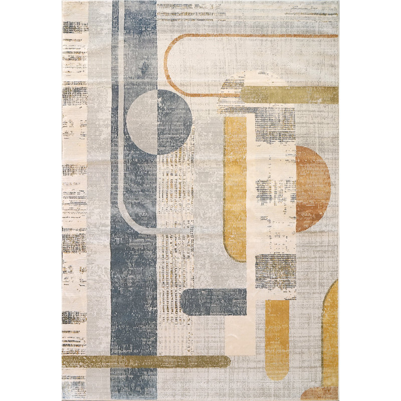 Tapis à motif géométrique, Rectangle 7 pi 10 po x 10 pi 10 po