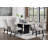 Attractive Elegant White Genuine Marble Table Top 1Pc Dining Table Sturdy Design Solidwood Base Dining Room Table