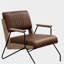 Chaise d'appoint cacao et fer mat avec pieds en métal