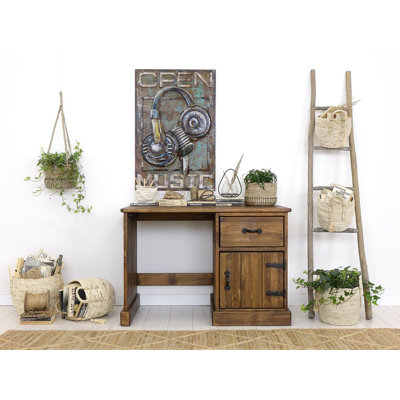 Broussard Solid Wood Top Writing Desk