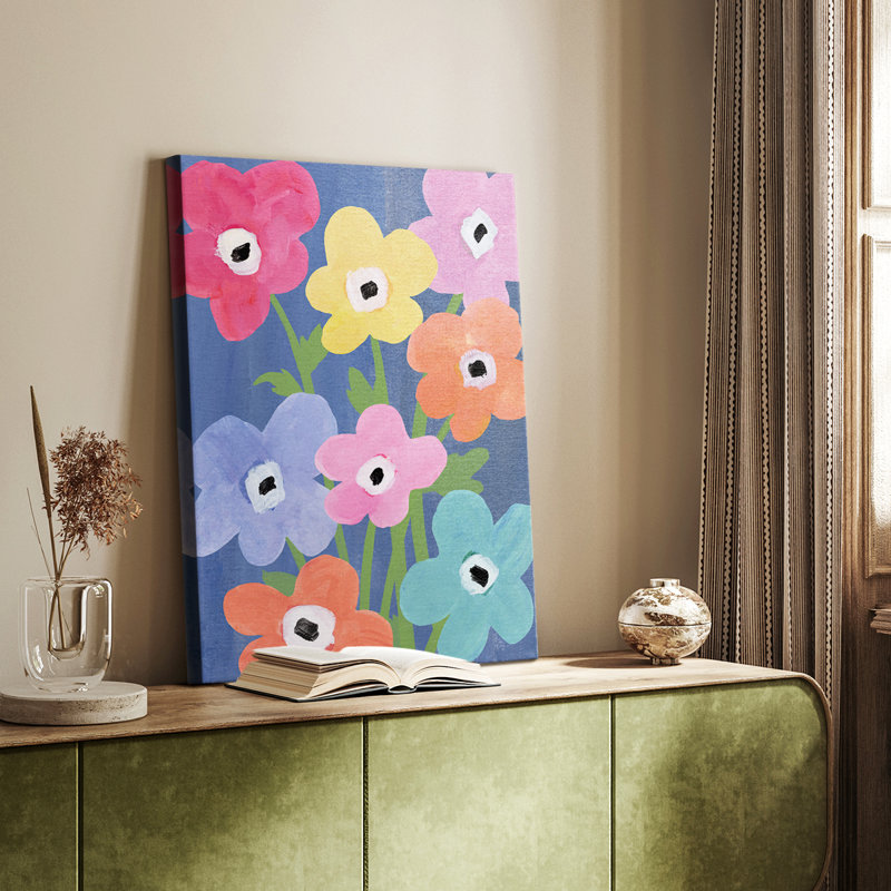 Marché aux fleurs, couleur II - Cavas enveloppés de galerie, H 18 po x l 12 po