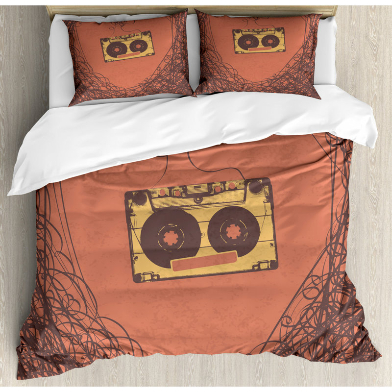 Ensemble de housse de couette music, Housse de couette très grand + 2 taies décorativ