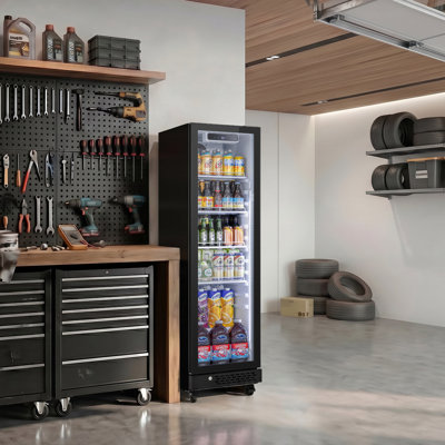 Réfrigérateur commercial à boissons 6,9 pieds cubes avec porte vitrée simple Yeego