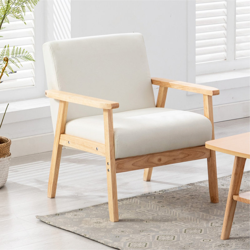 Chaise 25 po en lin beige