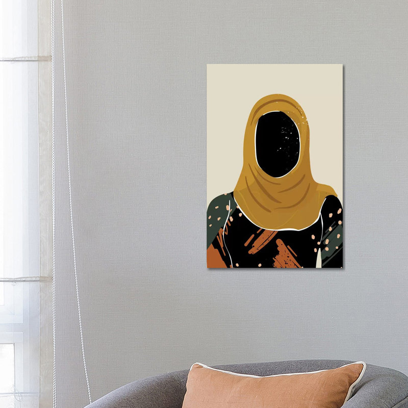 Black Hair XIII by Domonique Brown - Print on Canvas, Wrapped Canvas, 30.48 cm H x 45.72 cm W