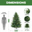 Traditional Christmas Tree with Lights, Prelit with Metal Stand-1314301587