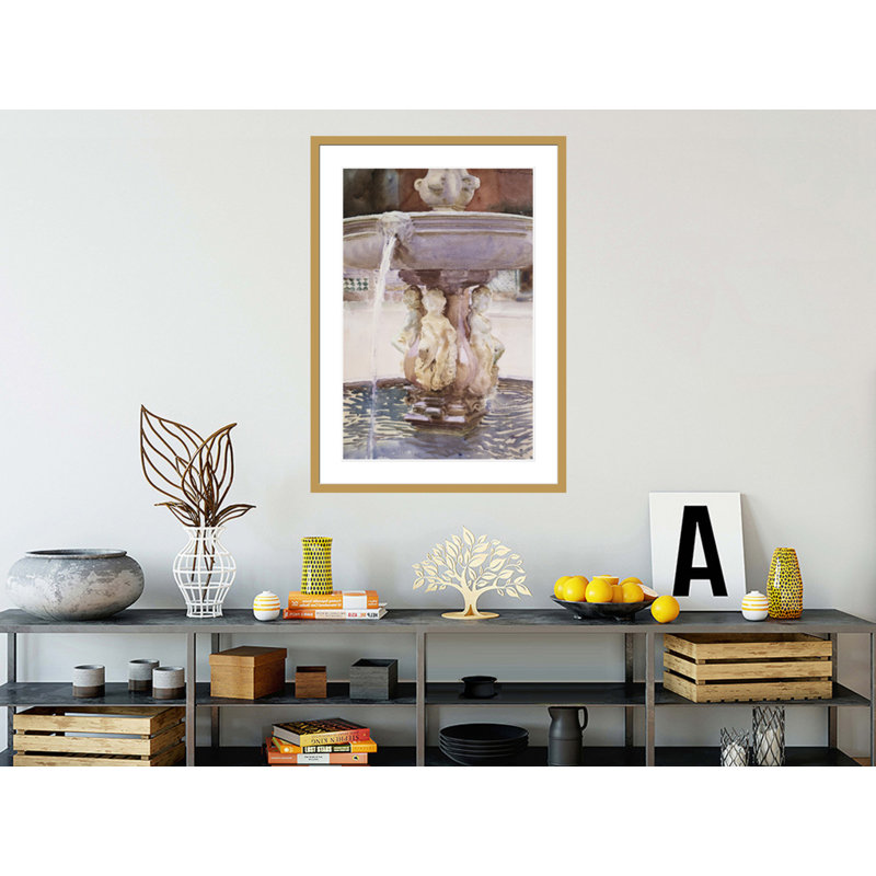 Fontaine espagnole par John Singer Sargent, impression giclée sur cadre, H 41,5 po x l 29,7 po