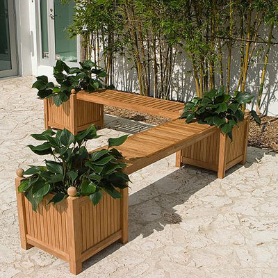 Ensemble de banc double en teck Westminster