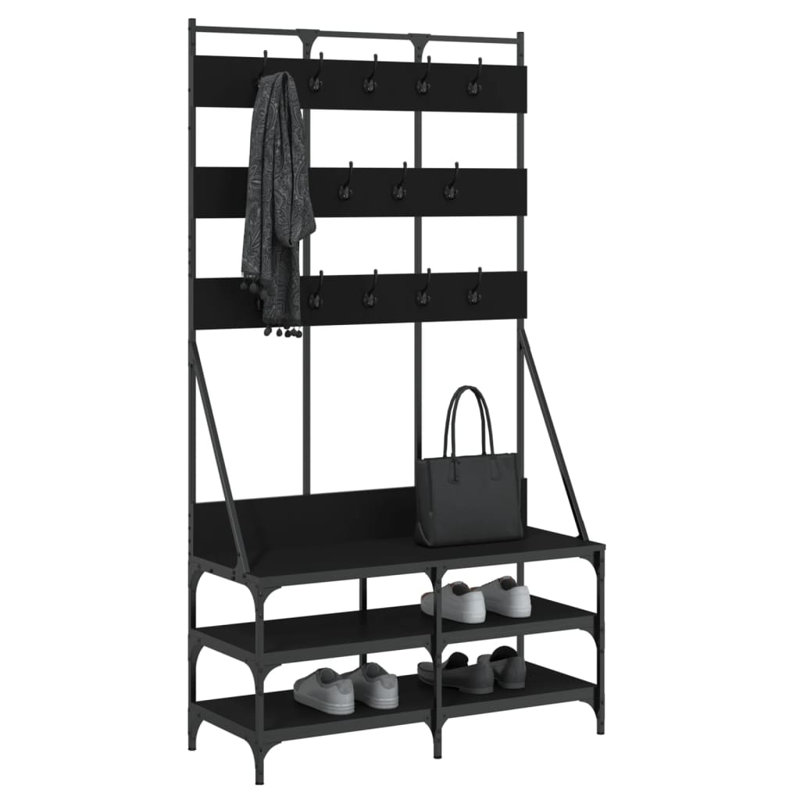 Vetha 39.4'' Clothing Rack, Black