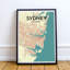 Sydney City Map - impression d'art graphique-31736729