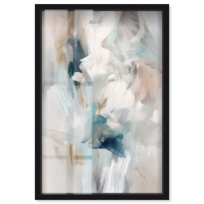 «Whispering Colors III Shadowbox Print», art abstrait vert par Art Remedy