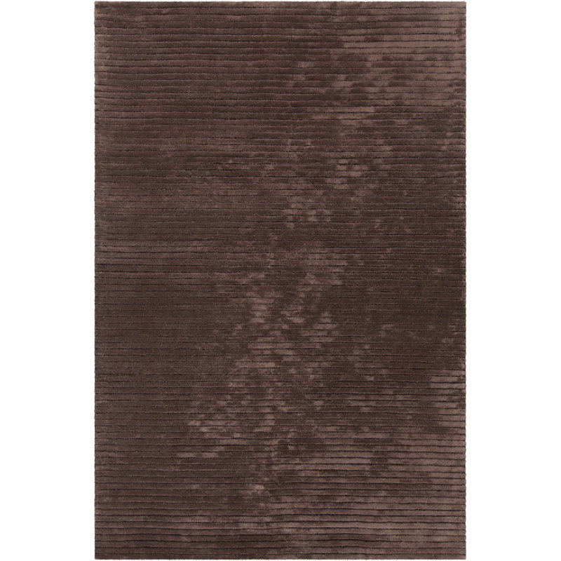Handmade Striped Wool-Viscose Blend Rug, 3'6" x 5'6"