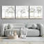 «White Simplicity» par Cindy Jacobs, ensemble d'art mural en verre acrylique, 3 pièces-101671455