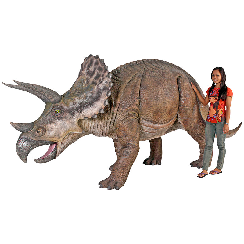 Jurassic - Sized Triceratops Dinosaur Statue
