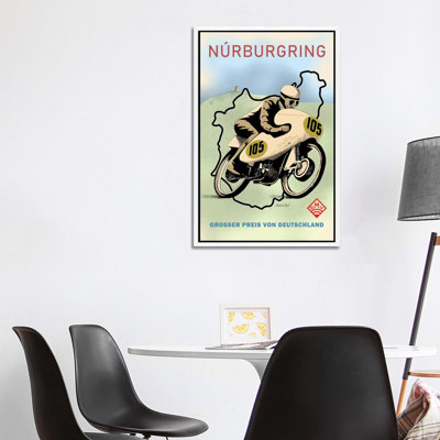 Nurburgring Motor Racing 1949 by Mark Rogan - Print on Canvas