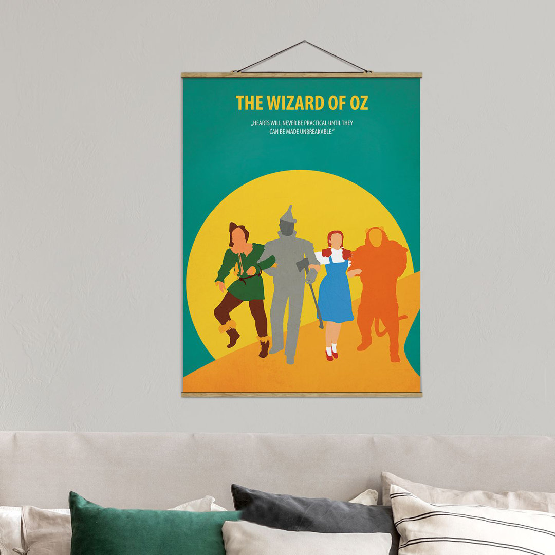 Stoffbild Mit Posterleisten - Filmposter The Wizard Of Oz - Hochformat 4:3