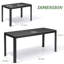 Table de salle à manger extérieure extensible en aluminium, 162 cm de largeur x 70 cm de profondeur