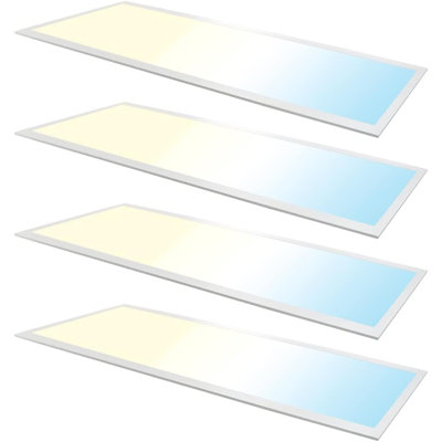 1 x 4 ft Dimmable LED Flat Panel Light Surface Mount Light Fixtures (Set of 24)