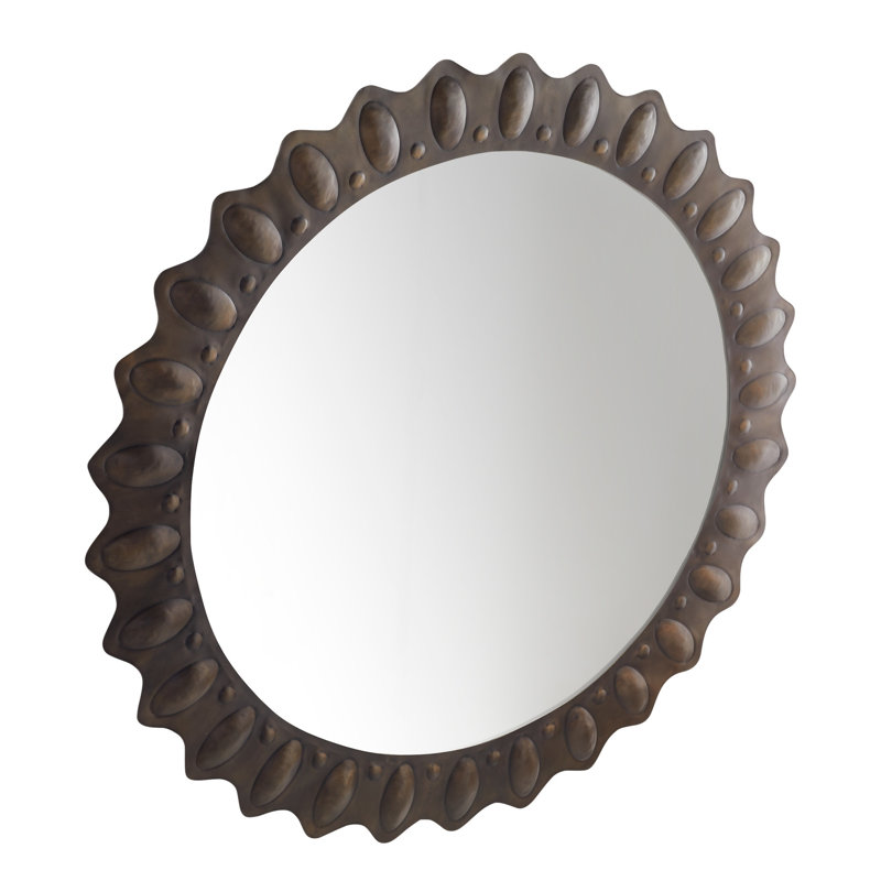 Greenly Round Iron Mirror