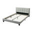 Lit de chambre à coucher de style moderne: tête de lit tapissier gris et lit double en polyfibre-2119702932-2119702933