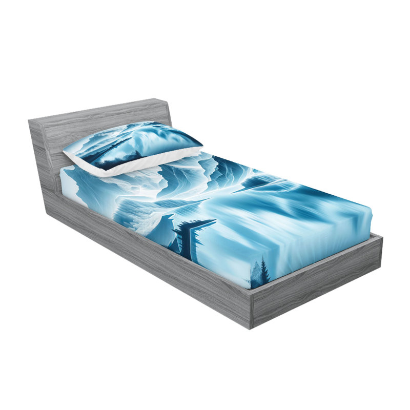 Microfiber Sheet Set, Twin Sheet Set with 1 Pillowcase