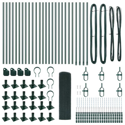Vidaxl Fence With Posts Steel