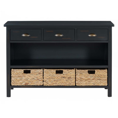 Console rétro avec 3 tiroirs de rangement